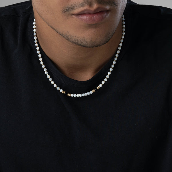 Mother Of Pearl Short Mala - Art Of Tibet