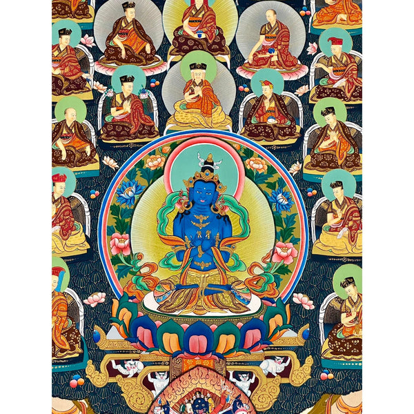 Nyingma Dudjom Tersar Refuge Tree Thangka - Art Of Tibet
