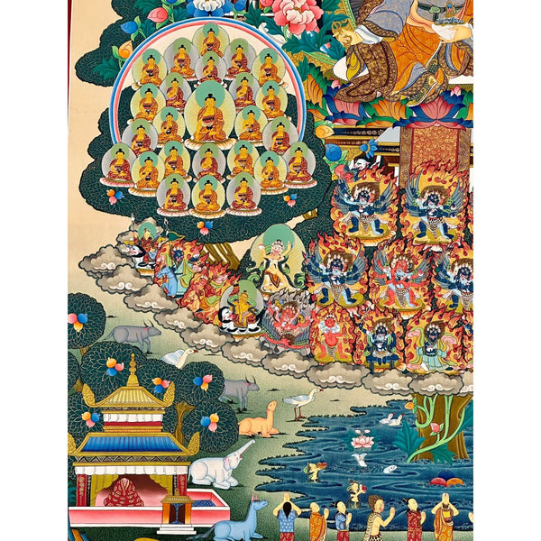 Nyingma Dudjom Tersar Refuge Tree Thangka - Art Of Tibet