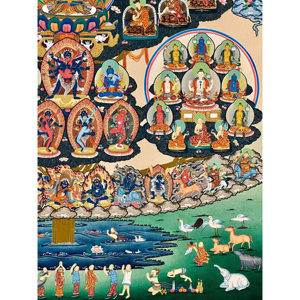 Nyingma Dudjom Tersar Refuge Tree Thangka - Art Of Tibet