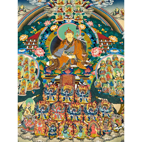 Nyingma Dudjom Tersar Refuge Tree Thangka - Art Of Tibet