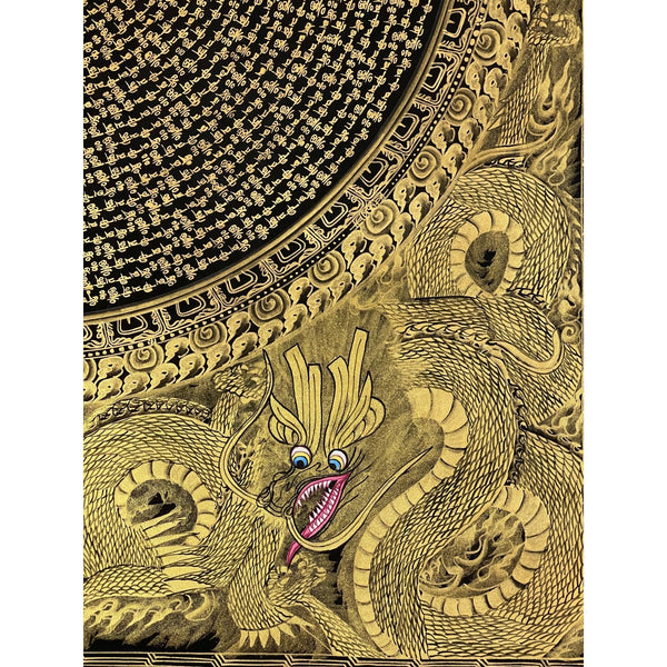 Om Mantra Mandala Large Thangka - Art Of Tibet