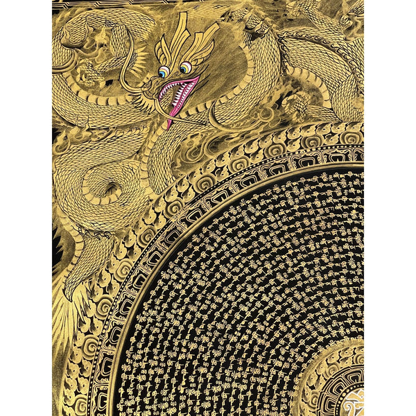 Om Mantra Mandala Large Thangka - Art Of Tibet