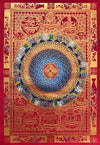 Om Mantra Mandala Large Thangka - Art Of Tibet