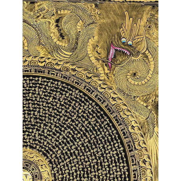 Om Mantra Mandala Large Thangka - Art Of Tibet