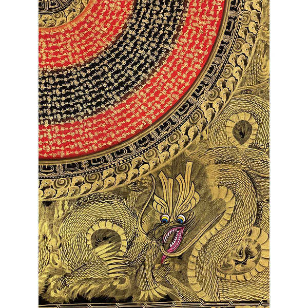 Om Mantra Mandala Large Thangka - Art Of Tibet