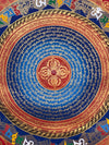Om Mantra Mandala Large Thangka - Art Of Tibet