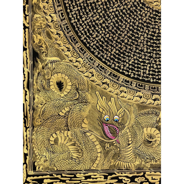 Om Mantra Mandala Large Thangka - Art Of Tibet