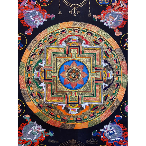 Om Mantra Mandala Thangka - Art Of Tibet