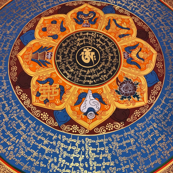 Om Mantra Mandala Thangka - Art Of Tibet