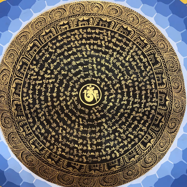 Om Mantra Mandala Thangka - Art Of Tibet