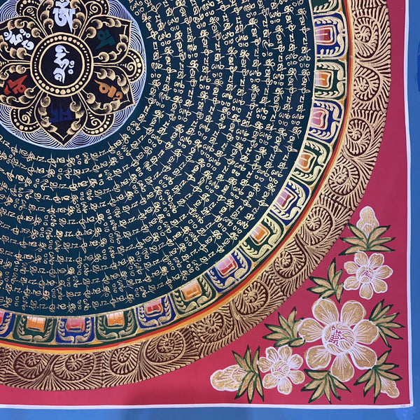 Om Mantra Mandala Thangka - Art Of Tibet