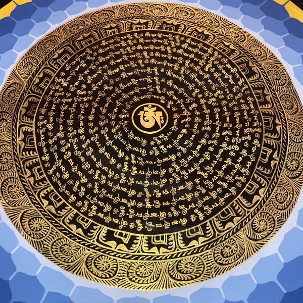 Om Mantra Mandala Thangka - Art Of Tibet
