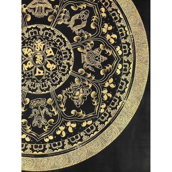 Om Mantra Mandala Thangka - Art Of Tibet