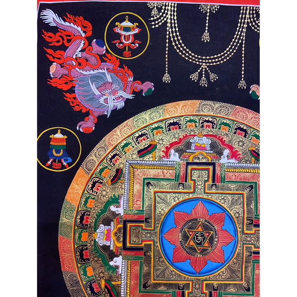 Om Mantra Mandala Thangka - Art Of Tibet