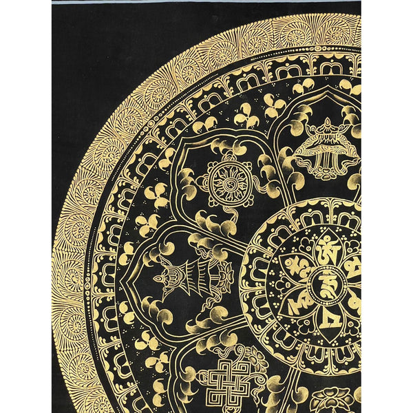Om Mantra Mandala Thangka - Art Of Tibet