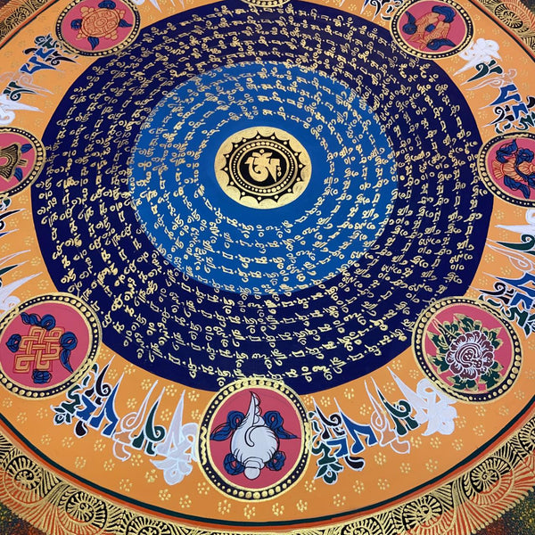 Om Mantra Mandala Thangka - Art Of Tibet