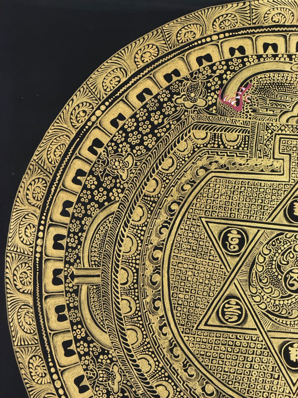 Om Mantra Mandala Thangka - Art Of Tibet