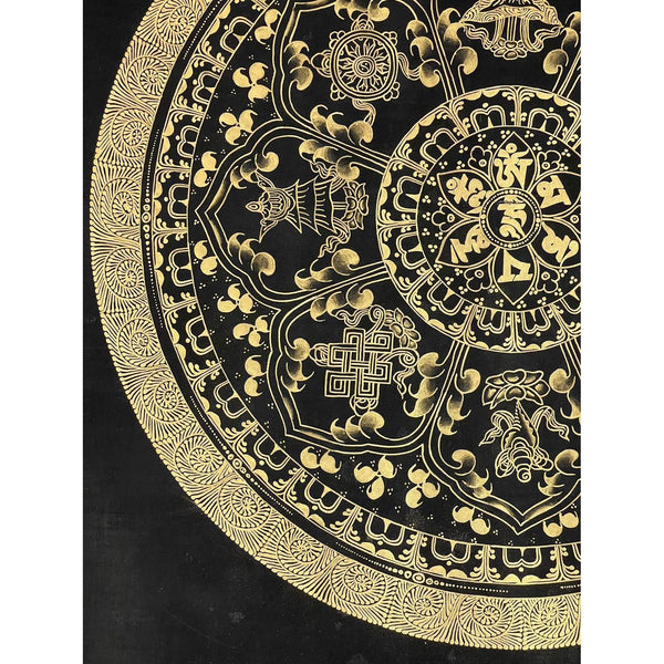 Om Mantra Mandala Thangka - Art Of Tibet