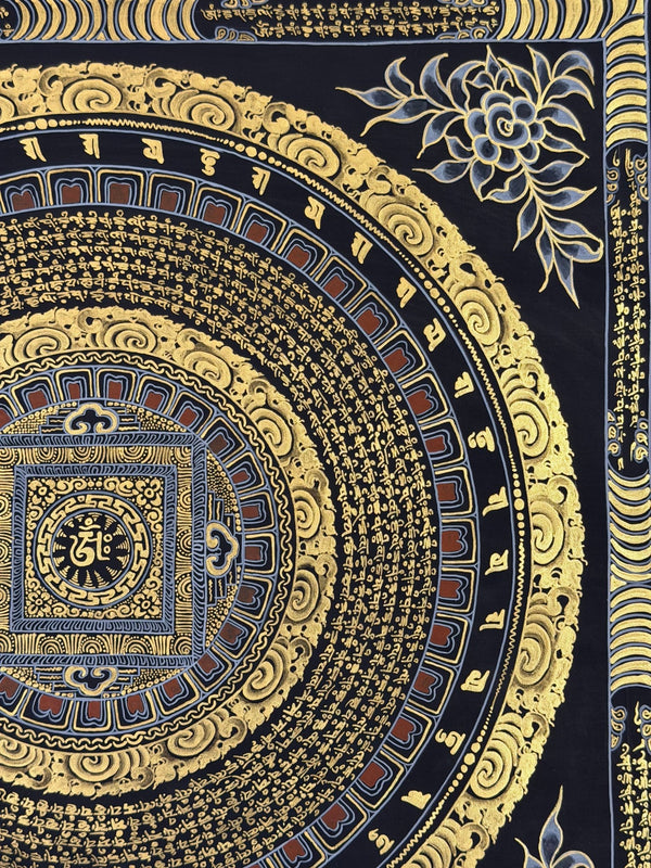 Om Mantra Mandala Thangka - Art Of Tibet