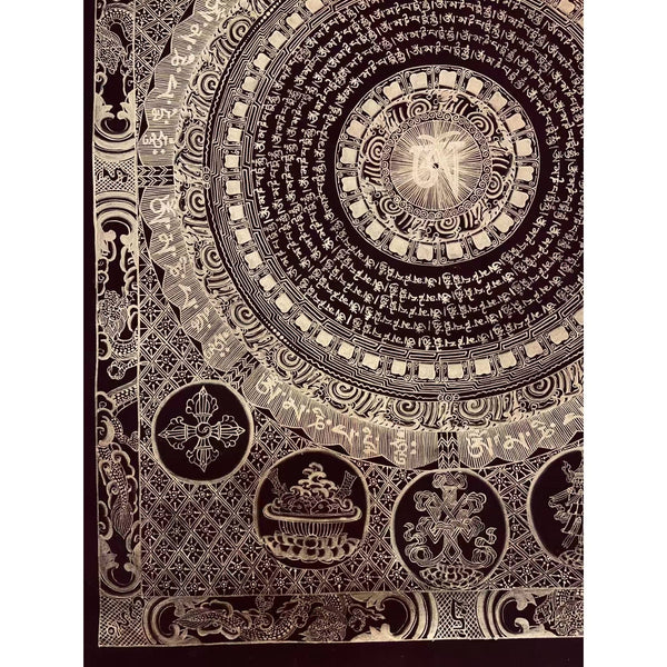 Om Mantra Mandala Thangka - Art Of Tibet