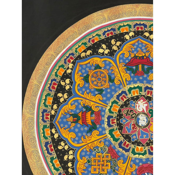 Om Mantra Mandala Thangka - Art Of Tibet