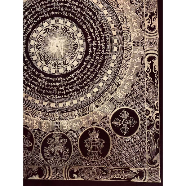 Om Mantra Mandala Thangka - Art Of Tibet
