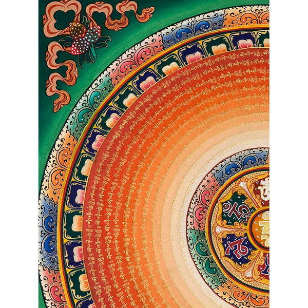 Om Mantra Mandala Thangka - Art Of Tibet