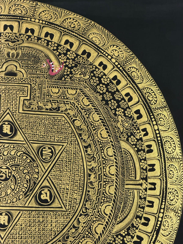 Om Mantra Mandala Thangka - Art Of Tibet