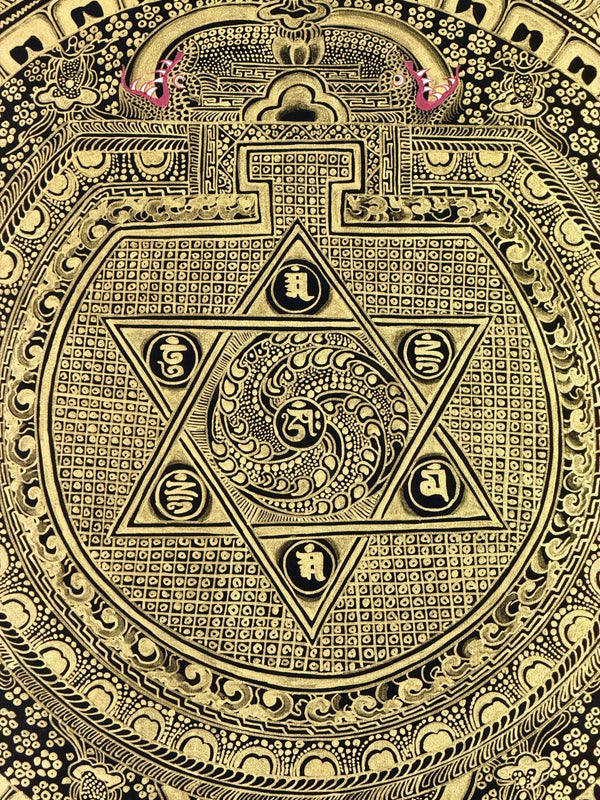 Om Mantra Mandala Thangka - Art Of Tibet