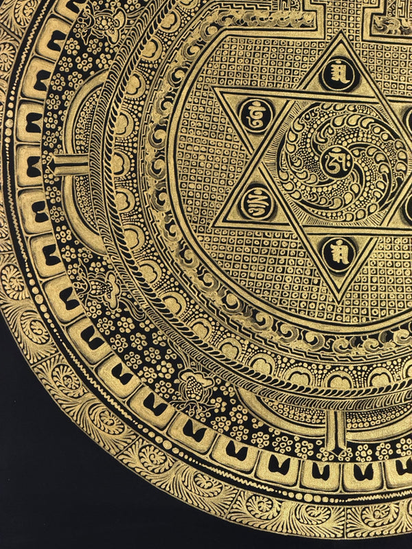 Om Mantra Mandala Thangka - Art Of Tibet