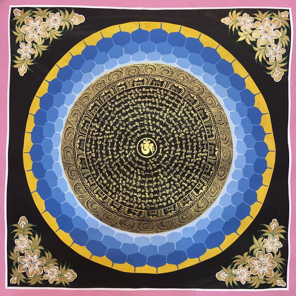 Om Mantra Mandala Thangka - Art Of Tibet