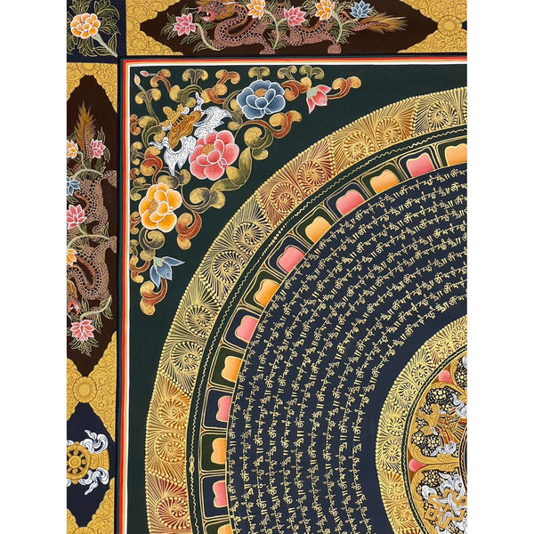Om Mantra Mandala Thangka - Art Of Tibet