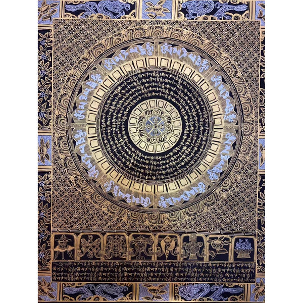 Om Mantra Mandala Thangka - Art Of Tibet