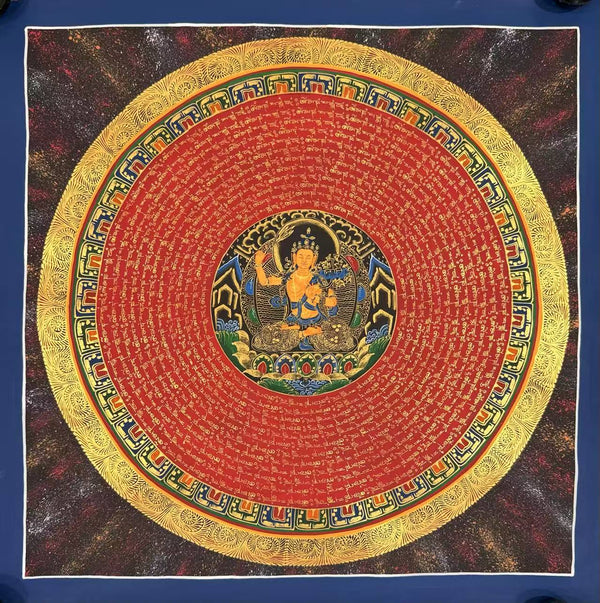 Om Mantra Mandala Thangka - Art Of Tibet