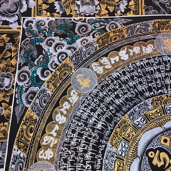 Om Mantra Mandala Thangka - Art Of Tibet