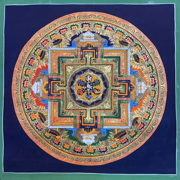 Om Mantra Mandala Thangka - Art Of Tibet