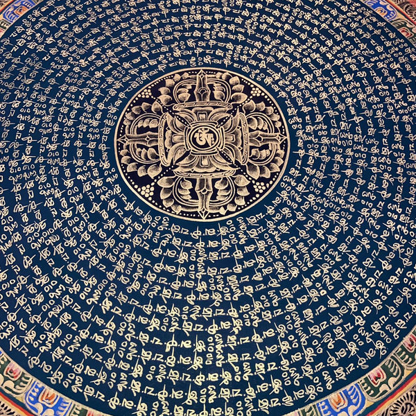 Om Mantra Mandala Thangka - Art Of Tibet