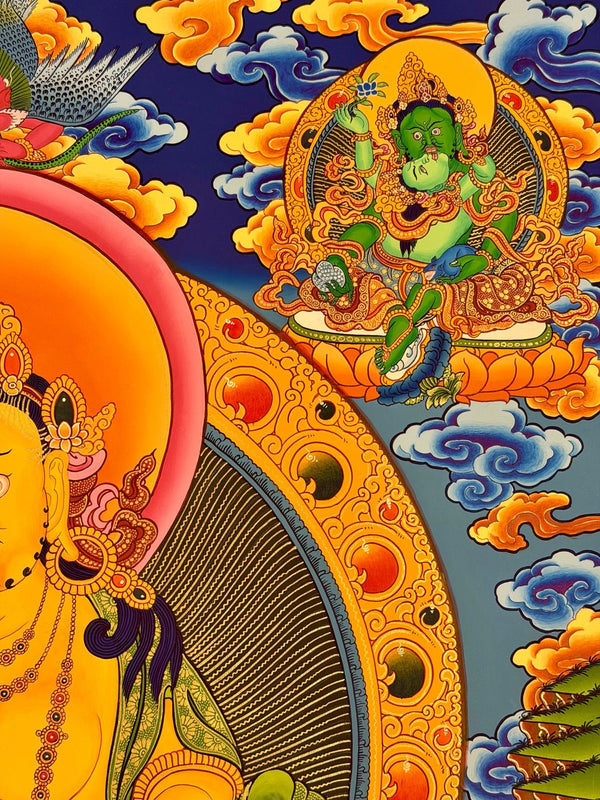 Pancha(Five) Jambhala Thangka - Art Of Tibet