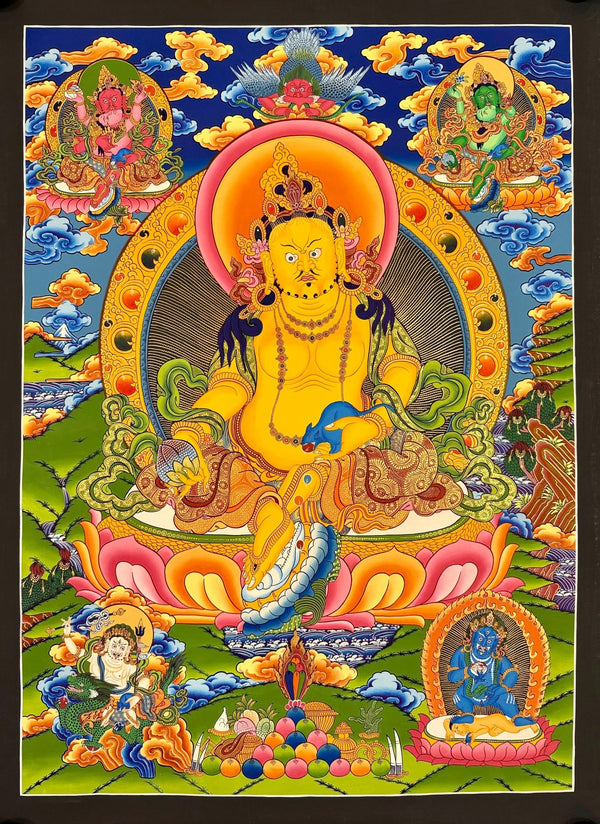 Pancha(Five) Jambhala Thangka - Art Of Tibet