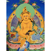 Pancha(Five) Jambhala Thangka - Silk Framed - Art Of Tibet