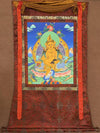 Pancha(Five) Jambhala Thangka - Silk Framed - Art Of Tibet