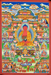 Pure Land Amitabha Buddha Thangka - Art Of Tibet