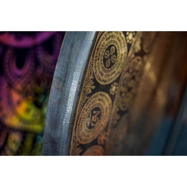 Tibetan Om Mantra Buddha Carving Gong