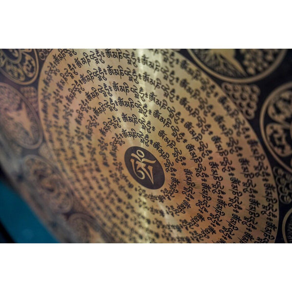 Tibetan Om Mantra Buddha Carving Gong