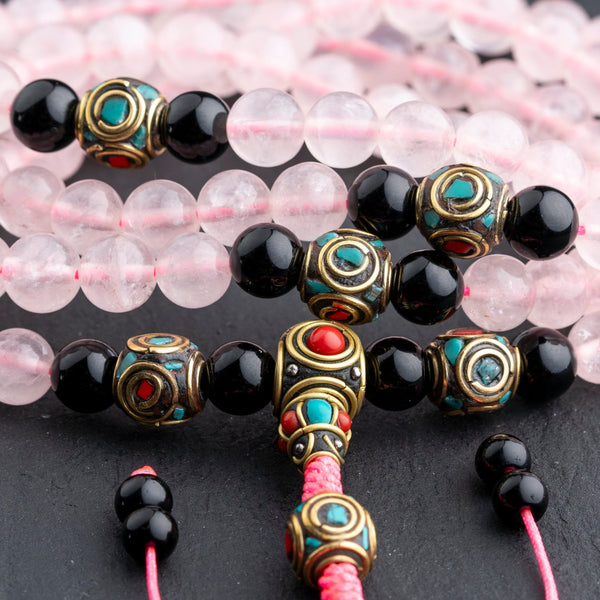 Rose Quartz Happiness Mala - Art Of Tibet