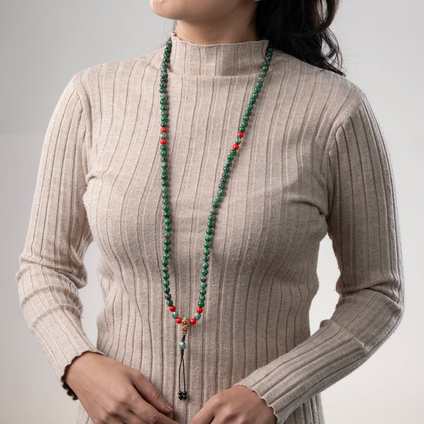 Ruby Zoisite Vitality Mala - Art Of Tibet