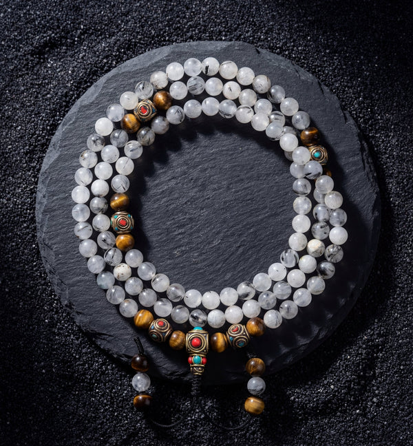 Rutile Energizing Aura Mala - Art Of Tibet