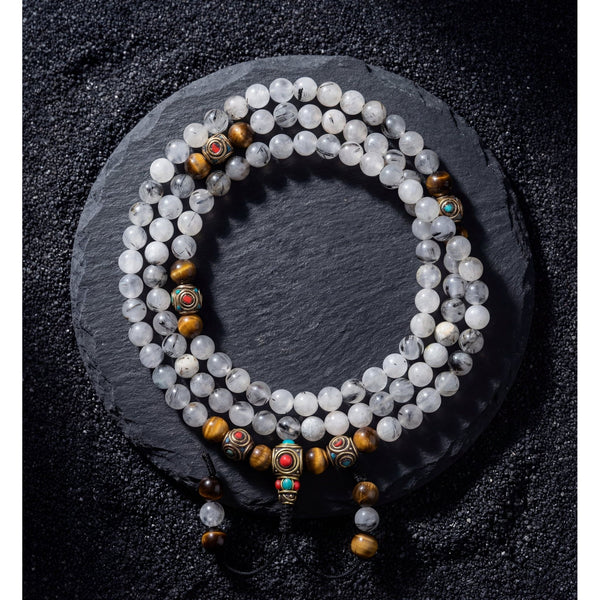 Rutile Energizing Aura Mala - Art Of Tibet