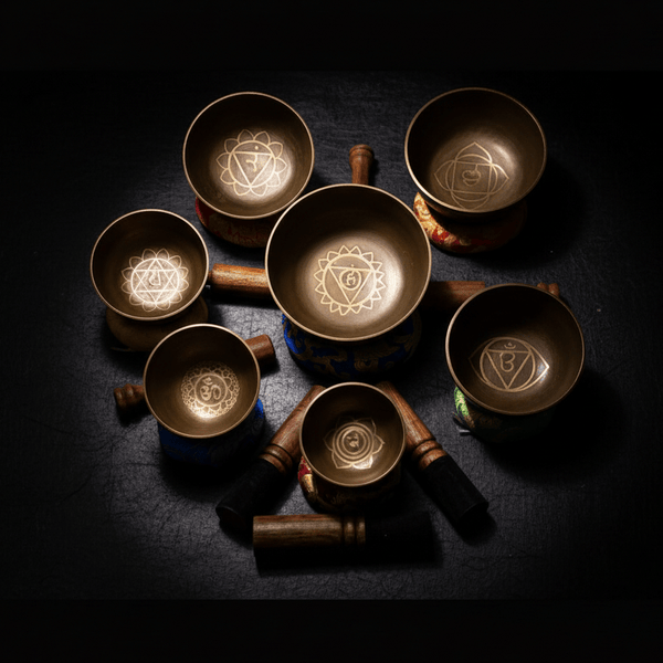 Set of 7 Chakra Align Singing Bowl Set - Art Of Tibet